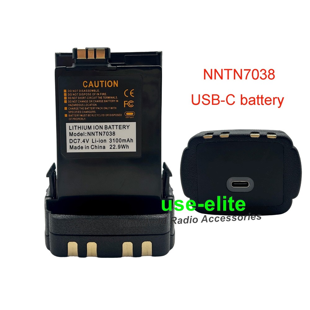 Li-ion Battery 3100mAh W/ USB-C For NNTN7038 APX6000 APX7000 APX6000XE APX7000XE