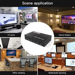 HDMI Splitter Amplifier 1 In 4 Out Duplicator Black