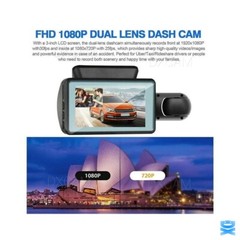 Dash Cam Dual Lens HD 1080P Car DVR Video Recorder G-Sensor Front Inside Camera