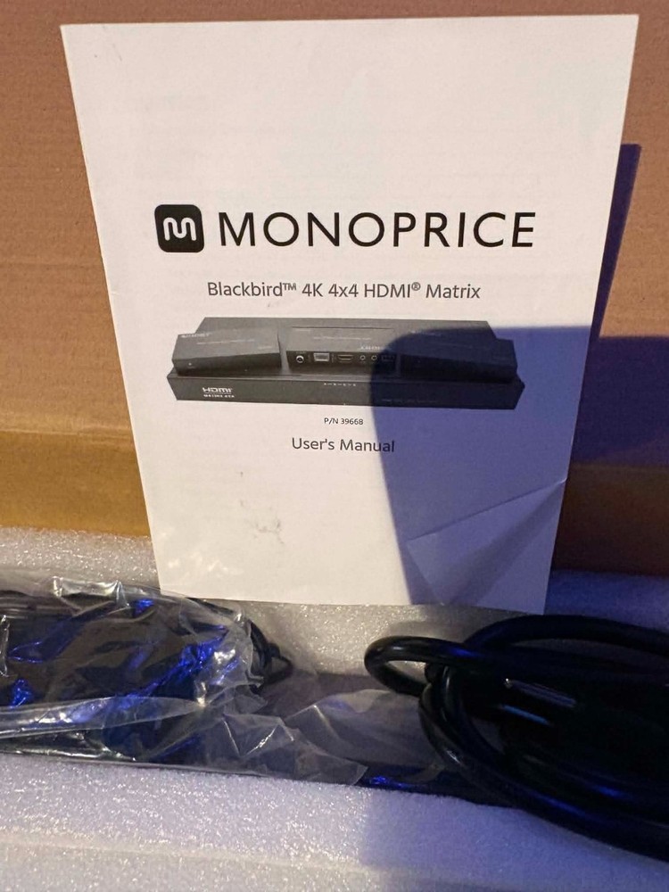 Monoprice Blackbird 4k Hdmi 4×4 Matrix With Hdbaset Out 18g 4k@60hz w/3 Receiver