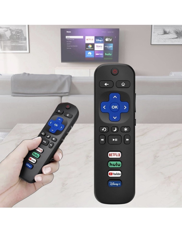 1 Pack Replacement Remote FIT For ROKU TV TCL/Sanyo/Element/Haier/RCA/LG/Philips