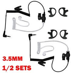 1/2 Set 3.5mm Listen Only Acoustic Tube Police Headset Earpiece For Motorola NEW