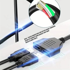 4K HDMI Splitter Cable 1 In 2 Out Adapter Male to 2 Female Dual Video Converter