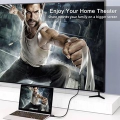 AKWOR USB to HDMI Adapter Cable, USB to HDMI Male 1080P HD Monitor Display Audio