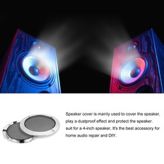 2PCS 4″ Black Speaker Grill Mesh Metal Woofer Guard Protector Dust Cover Bright