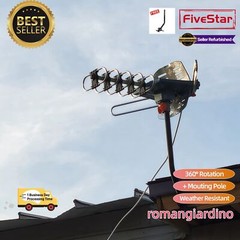 Limited Offer Outdoor TV Antenna Pole Motorized HDTV 4K 360° HDTV Antenna + Pole