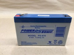 Power Sonic PS-670 6V 7 Amp Hr Sealed Battery #4015K28IAC