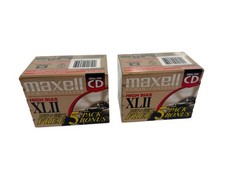 NEW 2 packs of 5 Vintage Maxell XLII 90 High Bias Audio Cassette Tape Sealed