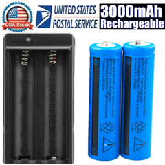 2x 3.7V 3000mAh Multipurpose Li-ion Batteries Rechargeable Battery+Dual Charger