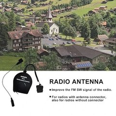 XHDATA AN-80 Shortwave Reel Antenna Black FM/SW External Whip to Improve Sign US