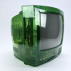 Zenith Transparent Jungle Green 13″ CRT Television Retro Gaming TV Prison Model