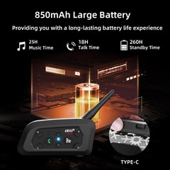 Novamente V6 Pro+ Motorcycle Helmet Bluetooth Intercom Headset, Up to 6 Rider…