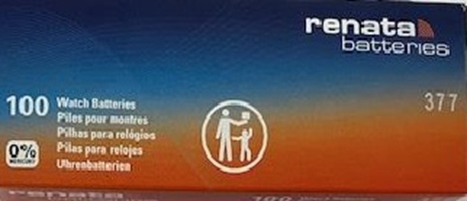 100 Renata 377 SR626SW Swiss Made Silver Oxide Batteries EXP. 05/2028