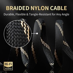 10 AWG 2Pack Audiophile Speaker Cable – Speaker Wire with Banana Plugs,4N OFC…