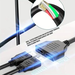 2PCS 4K HDMI Cable Splitter Adapter 2.0 Converter 1 In 2 Out 1 Male to 2 Female