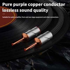 Monosaudio B801 Pure Copper Rhodium Plated Banana Plug for HiFi Loudspeaker Wire