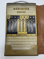 Vtg Addiator Duplex Addition Subtraction Manual Pocket Mechanical Calculator