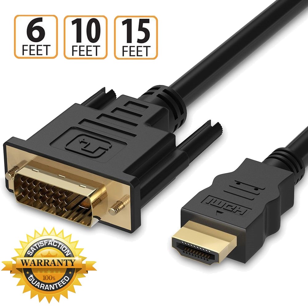 HDMI Male to DVI-D 24+1 Male Support 1080P Full HD Compatible PS3/4, Laptop Lot