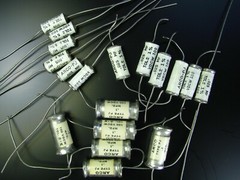 ARCO POLYSTYRENE CAPACITORS 0.1UF,0.025 UF,0.005UF/1%/100V.L0T OF 18 PCS