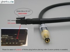 DC24 — Oyaide to Molex 2pin Canare 4S6 DC Cable for LH Labs LPS4 Liner PSU