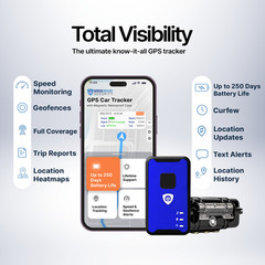 140-Day GPS Tracking Device for Vehicles with Magnetic Case & Extended Battery
