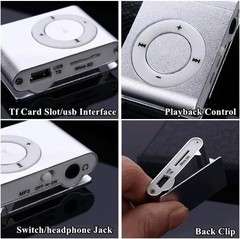 Durable Back Clip MP3 Player – Bluetooth, 8GB, Perfect for Travel & Exercise