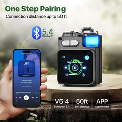 Mini Bluetooth Speaker, Smart Wireless Portable Speaker with Touchscreen, Loud H
