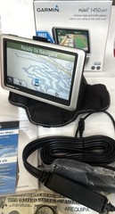 Garmin nüvi 1450 LMT GPS Navigator Lifetime Maps W/beanbag Dash Mount 5” bundle