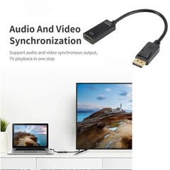 DP to HDMI Adapter Converter 4K 1080P Male to Female DisplayPort to HDMI-Compati