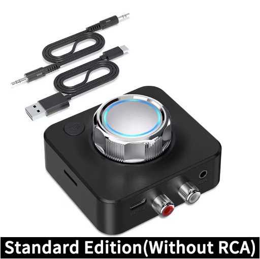 Bluetooth 5.0 Receiver 3.5mm AUX To 2 RCA Audio 3D Stereo Adapter for Car Home@h