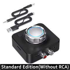 Bluetooth 5.0 Receiver 3.5mm AUX To 2 RCA Audio 3D Stereo Adapter for Car Home@h