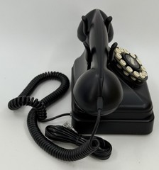 Crosley Model CR62 Classic Desk Phone Black Push Button Land Line Rotary NWOP