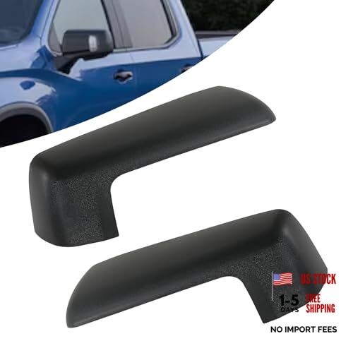 Top Half Mirror Cover Textured Black Compatible with Chevy Silverado 1500/ GMC