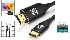 USB C to Mini HDMI Cable 6FT, High Speed 4K Cord Black