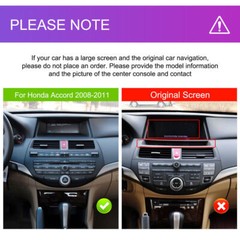 FOR HONDA ACCORD 2008-2012 ANDROID AUTO APPLE CARPLAY CAR STEREO GPS NAVI RADIO