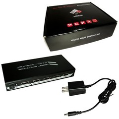 1×4 4-Port HDMI 2.0 Video Splitter Amplifier 4K UHD 4K@60Hz HDR 18Gbps HDCP 2.2