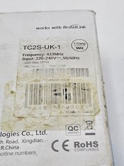 Bestcon Smart Wall Switch Standard 220-240V 433Mhz 50/60Hz TC2S-UK-1
