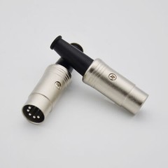 Metal Housing – 4,5 Pin DIN Connector Male for Audio Cables & Interconnects