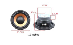 2pcs 10″ Inch 35 Cores Foam Edge Mid Bass Speaker Acoustic Guitar Electric Drum
