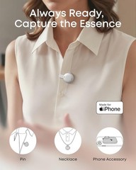 soundcore Portable AI Voice Recorder, AI Transcription, Summarization (White)