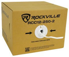 Rockville RCC12-250-2 CL2 Rated 12 AWG 250′ CCA Speaker Wire In Wall Ceiling 70V