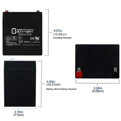 Mighty Max 12V 4.5Ah Home Alarm Security System SLA Battery