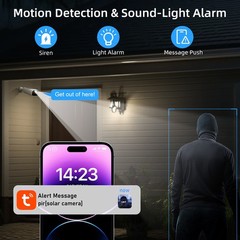 100% Wire-Free Solar Battery Security Camera 2K Wireless Outdoor camera