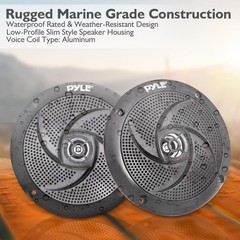 Marine Speakers – 4 Inch 2 Way Waterproof and Weather Resistant Outdoor Audio