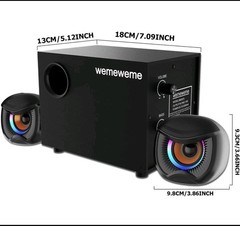 Wemeweme Computer Speakers, PC Speakers Subwoofer Desktop Laptop Monitor Gaming
