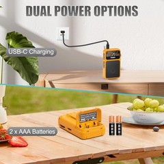 J555 Pocket Radio AM FM USBC Charging& Battery Operated, Excellent Reception&…