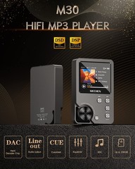 HiFi MP3 Player, Lossless DSD Digital Audio, 64GB Memory Card, Portable Music