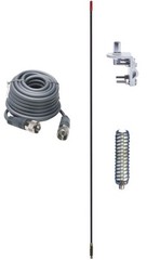 NEW FRANCIS CB 22 CB22 3 FT BLACK CB ANTENNA, 18FT RG8X, MIRROR MOUNT, SPRING