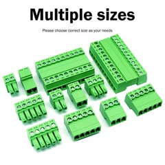 5 Set 6 Pin 3.5mm Pitch Screw Terminal Block, Pluggable Male Female Connector