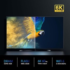 WE2USAT K3 PRO 6K Ultra HD Android 10.0 IPTV Box Dual WiFi V See Box V6 PLUS
